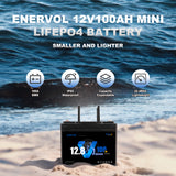 Enervol 12V 100Ah Group 24 LiFePO4 Lithium Battery