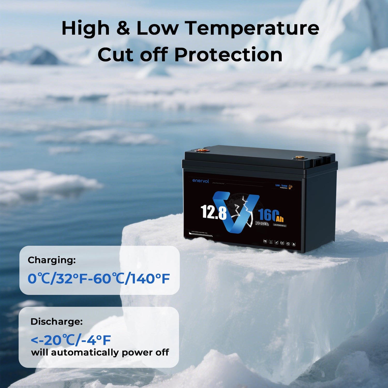 Enervol 12V 160Ah Lithium Battery
