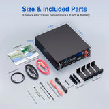 Enervol 48V(51.2V)100Ah Server Rack LiFePO4 Battery with CAN/RS485 Communication