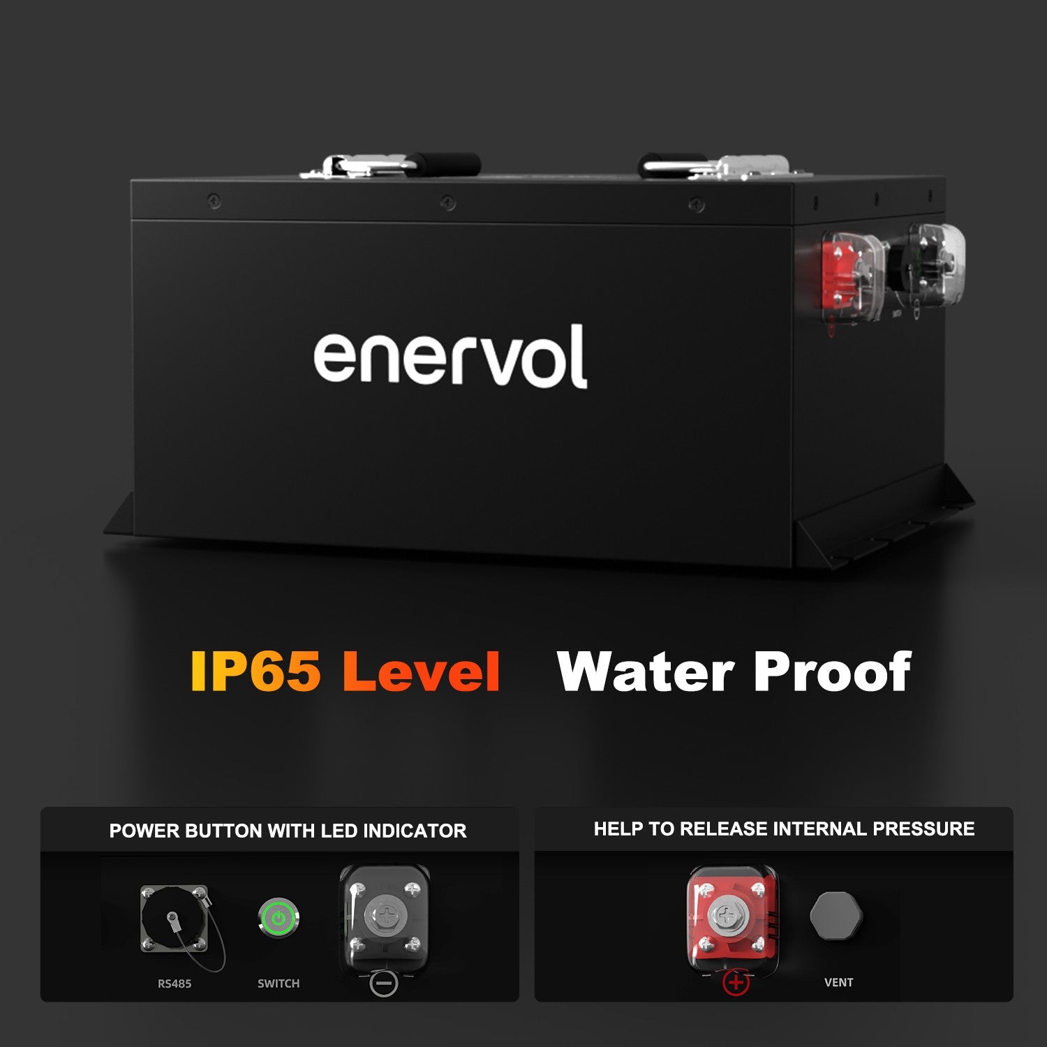 Enervol 48V 160Ah Lithium (LiFePO4) Golf Cart Battery, 200A BMS