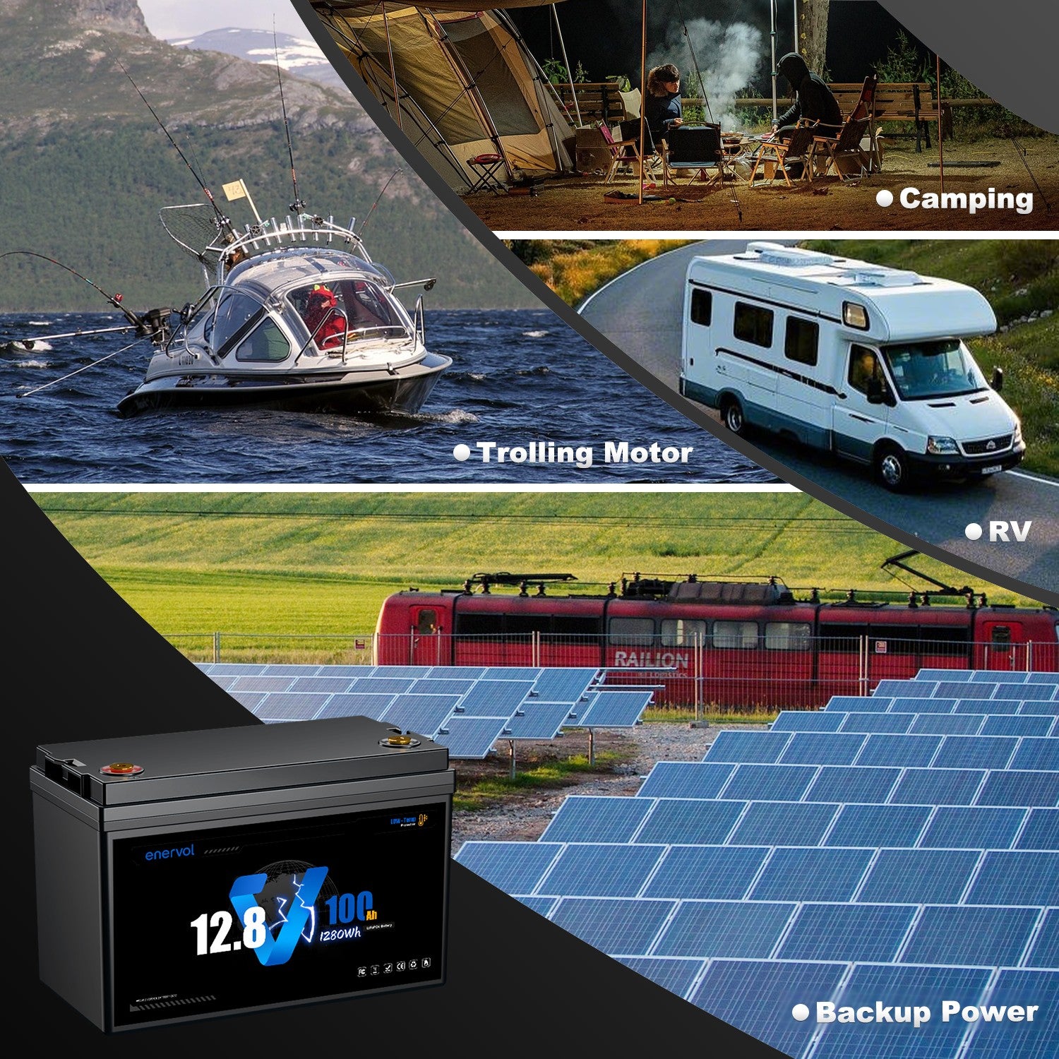 Enervol 12V 100Ah (Bluetooth) Lithium Battery