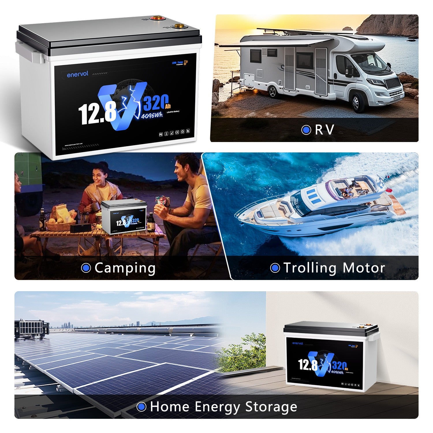 Enervol 12V 320Ah Lithium Battery